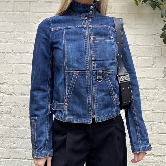 FCUK French Connection UK denim / jean jacket size 4 - Picture 4 of 7